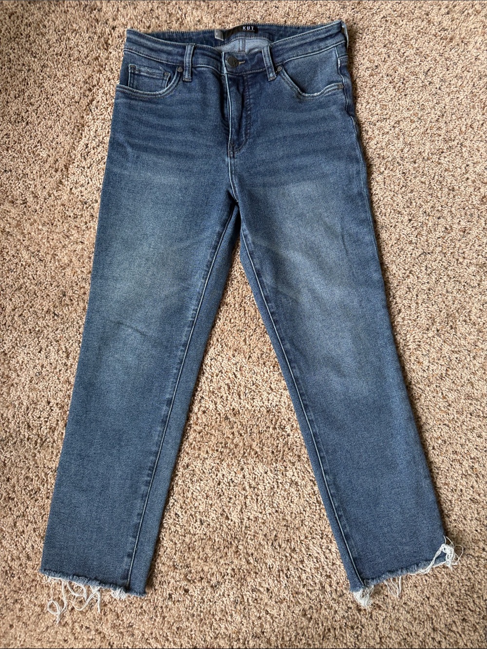 Kut from the Kloth Women's Dark Blue Cropped Ankle Jeans sz6